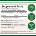 Double Wood Supplements Luteolin Supplement 100mg Servings of Bioactive Flavanoids (120 Capsules, Gluten Free) Potent Polyphenols Flavonoid for Brain and Cardiovascular Support