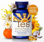 YES Plant Based Omega 3 & 6 Supplement – Burpless Fish Oil Alternative – DHA, EPA, SDA for Heart & Immune Support – 480 Softgels (4 Pack)