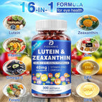 Lutein and Zeaxanthin Supplement - AREDS 2 Plus+ Eye Vitamins, 40 mg Lutein & 8 mg Zeaxanthin with Vitamins C, E, Zinc, Omega-3 & CoQ10 for Blue Light Protection, Eye Health Support  - 300 Softgels