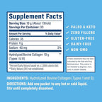 NativePath Collagen Peptides Protein Stick Packs - Hydrolyzed Type 1 & 3 Collagen Powder for Skin, Hair, Nails - 30 Servings