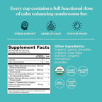 Four Sigmatic Calm Mushroom Blend | Adaptogen Supplement with Ashwagandha, Reishi, Tulsi, Cordyceps, Chaga, Rose Hips, and More | Natural Stress Relief and Immune Support Supplement | 30 Servings