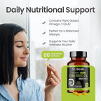 Dr. HERBALIST Chia Seed Oil 1600mg Softgels - Plant-Based Superfood Supplement with Omega 3 Fatty Acids, Antioxidants & Natural Nutrients - 60 Capsules for Men & Women