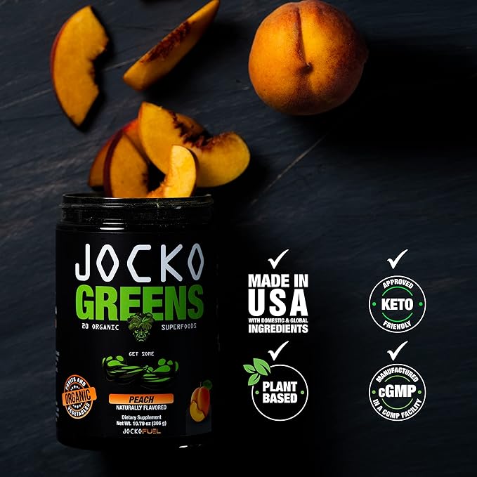 Jocko Fuel Greens Powder Bundle - Greens & Superfood Powder for Healthy Green Juice - Keto Friendly with Spirulina, Chlorella, Digestive Enzymes, & Probiotics - 60 Servings