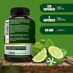 NutriFlair Organic Citrus Bergamot 1400mg, 120 Capsules - 25:1 Bergamia - Essential Oil and Citrus Bioflavonoids - Natural Heart Health Supplements for Women and Men - Non-GMO Pills
