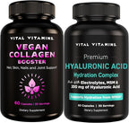 Vital Vitamins Vegan Collagen Booster 60 ct + Hyaluronic Acid Hydration Complex 60 ct