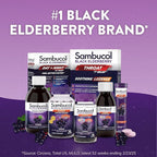 Sambucol Black Elderberry Zero Sugar Triple Immunity Gummies - Daily Vitamin C & Vitamin D, Sugar Free Black Elderberry Gummies for Adults and Kids, Chewable Berry Supplement - 60 Count
