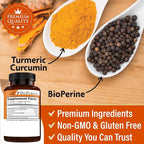 NEW AGE Turmeric Curcumin Capsules - Standardized Curcuminoids - Non-GMO, Gluten Free 180 Count (Pack of 2)