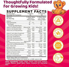 Iron Supplement Gummies for Kids, Kids Multivitamin with Iron Gummies - Zinc, Vitamin B Complex, A, C, D3, B12, Folate for Blood Builder & Energy Support, Iron Deficiency, Vegan Mixed Berry 60ct