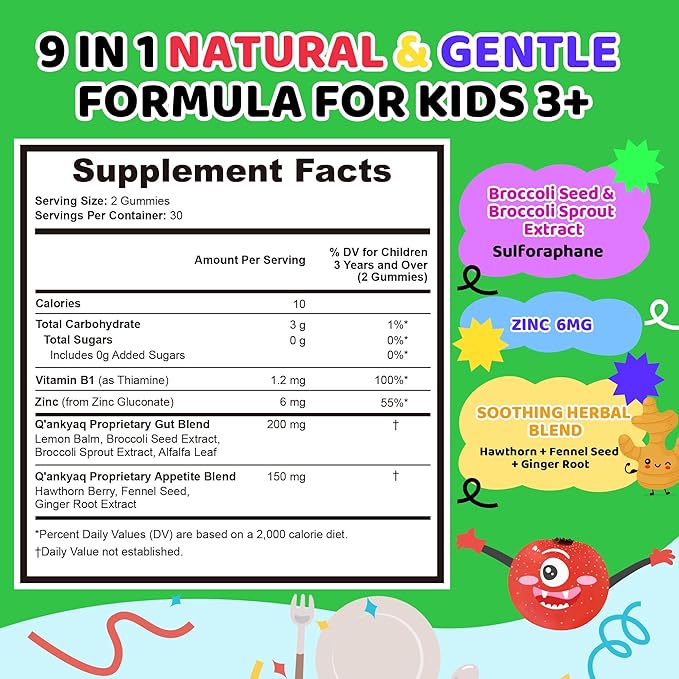 Q'ankyaq D mannose Gummies for Women, Kidney Cleanse Detox & Repair, Appetite Booster Gummies for Kids Ages 3+