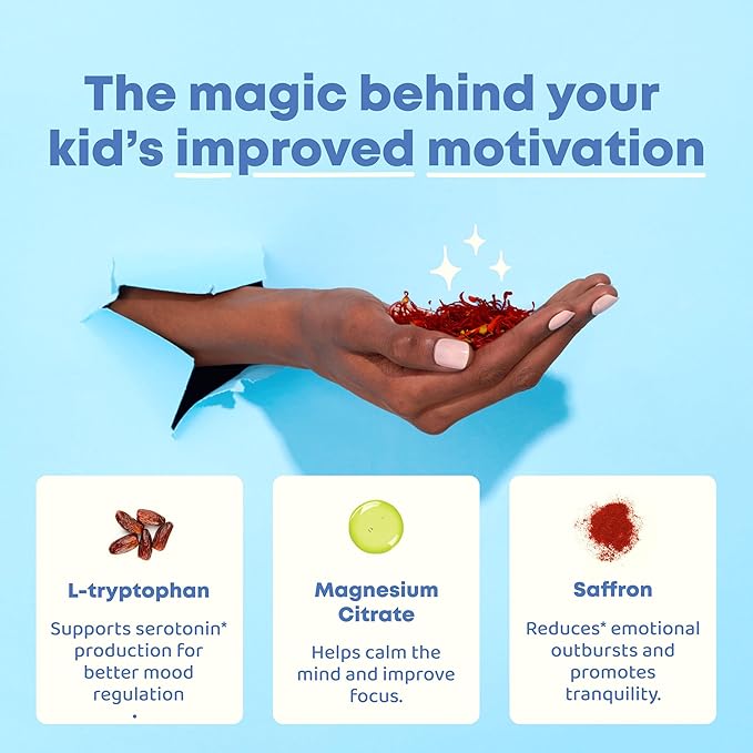 JoySpring Mood Magic for Kids – Natural Mood Support Pixie Sticks Candy with Saffron Extract, Magnesium Citrate & Vitamin D3 | Sugar-Free Powder Drink or Candy | 25 Servings | 4+ Years (Pack of 2)
