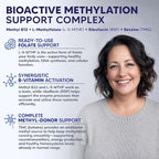 aSquared Nutrition L Methylfolate Plus Methyl B12 - Methylated Folate Supplement for Women & Men - 5-MTHF (Active Vitamin B9) 1000 mcg & B-12 1mg - B Complex - 60 Capsules