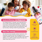 Liquid Iron Supplement for Kids, Women & Men - with Calcium, Zinc, Kids Multivitamin with Iron Drops - Blood Builder & Energy Support for Iron Deficiency, Anemia, Mixed Berry Flavor 2 Fl Oz