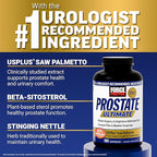 Force Factor Prostate Ultimate, Prostate Health Supplement for Men with Nettle & Saw Palmetto, #1 Urologist Recommended Ingredient to Support Urinary Flow, Bladder Emptying, 180 Caps