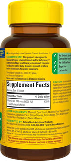 Nature Made Vitamin D3 5000 IU (125 mcg) Extra Strength, Vitamin D Supplement for Immune Support, 70 Sugar Free Fast Dissolve Tablets, 70 Day Supply