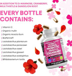 Clean Nutraceuticals Vaginal Probiotics for Women + Prebiotics 20 Billion Cranberry Pills w D-Mannose 500 mg for Urinary Tract Health pH Balance - for Vaginal Health Supplements Pills - 3Pack