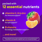 Vitafusion Multi+ Immune Support* – 2-in-1 Benefits & Flavors – Adult Gummy Vitamins with Vitamin C, Zinc, Daily Multivitamins, 90 Count