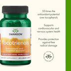 Swanson Double Strength Tocotrienols Antioxidant Supplement for Heart-Health-Conscious Adults with Delta- and Gamma-Tocotrienols (60 Liquid Capsules, 100 mg Each)