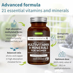 Igennus High Potency Methylated Multivitamin for Women, Pure & Clean Ingredients, MTHFR Supplement with Active B-Vitamins, Vitamin K2 MK7, Gentle Iron, Sustained Released, Non-GMO & Halal, 60 Tablets