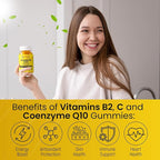 Vitamin B2 100mg Gummies for Adults and Kids - Riboflavin 100 mg Gummy - VIT B2 Supplements