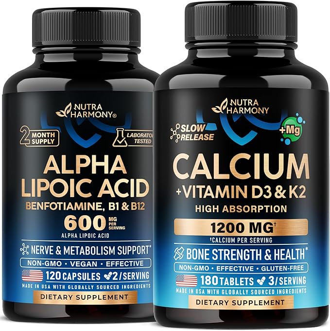 NUTRAHARMONY Alpha Lipoic Acid Capsules & Calcium Tablets