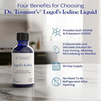 Liquid Lugol's Iodine Supplement 2% | Potassium Iodide Formula | Thyroid & Hormonal Balance Support | 2 Fl Oz with Dropper | 240 Servings | Dr. Tennant's