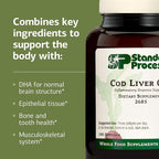Standard Process Cod Liver Oil - Aids Healthy Skin & Eyes with Omega-3 Fatty Acids & Vitamins A and D - Bone & Tooth Health Support - Gluten-Free, Non-Dairy & Non-Soy - 180 Softgels (60 Servings)