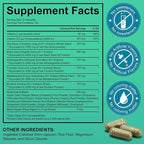 Sea Moss Black Seed Oil Ashwagandha Ginger, Sea Moss Capsule Supplement with Turmeric Burdock Root Bladderwrack Vitamin C Vitamin D3 Enhanced Immunity & Energy Black Seed Oil Capsule 60 Count