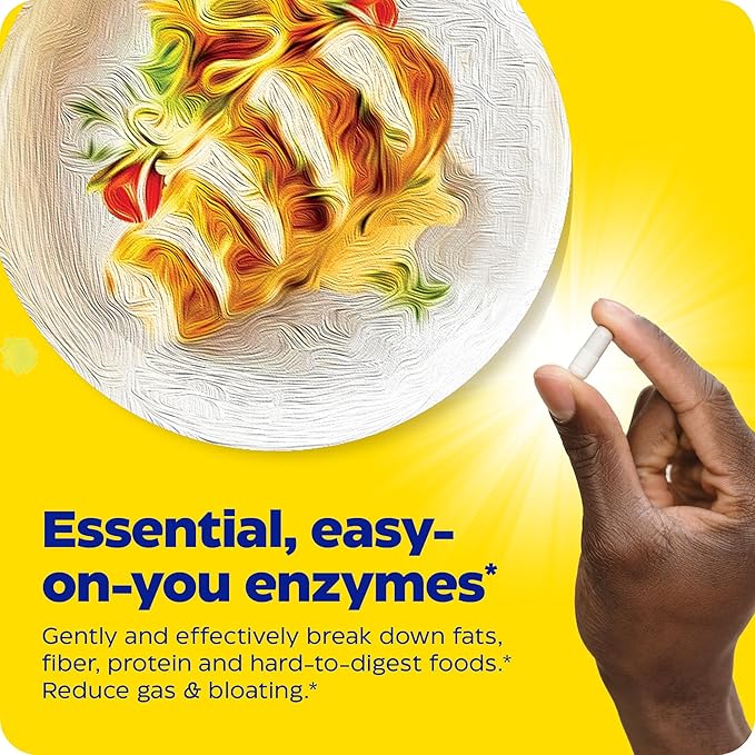Enzymedica Digest Basic, Digestive Enzymes for Sensitive Stomachs, Offers Fast-Acting Gas & Bloating Relief, 180 Count