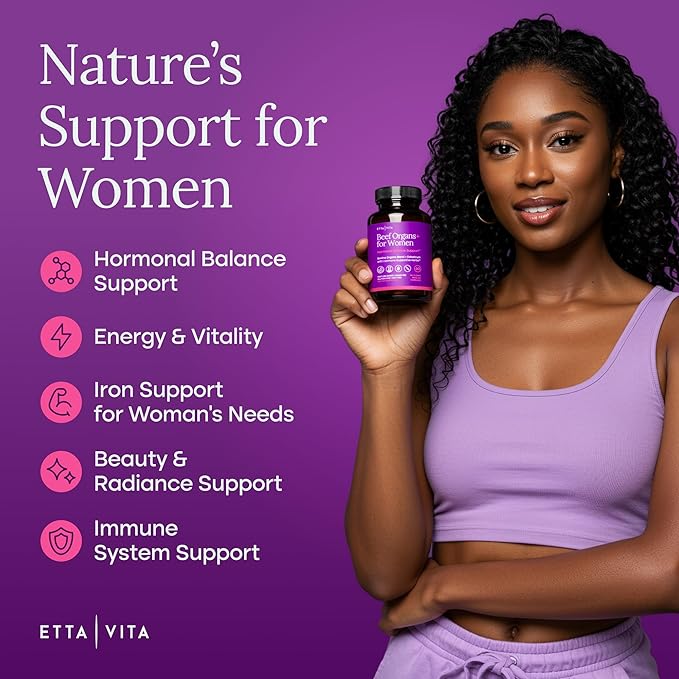 Primal Beef Organ Supplement for Women (Made in USA) Boosted w Shatavari, Maca, Ashwagandha, and Chasteberry - Grass Fed Uterus, Ovary, Liver, Kidney, Heart Bone Matrix, Gotu Kola and Queen Colostrum