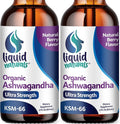 Ashwagandha KSM 66 Drops, 2000mg Natural Berry Flavor - Ashwagandha Supplements for Women, Ksm-66 Ashwaganda Extract for Immune Support, Performance, Heart Health - 60 Servings (Pack of 2)