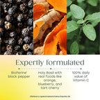 MegaFood Daily Turmeric Powder - Nutrient Booster - Turmeric Supplement with Black Pepper Extract, Vitamin C, Tart Cherry & Holy Basil Leaf, Vegan, Non-GMO, 2.08 Oz (30 Servings)