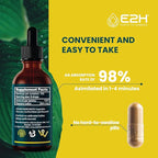 E2H Vegan Liquid Iodine - Thyroid Support and Cognitive Function - Boost Your Metabolism and Energy Levels - Vegan - Non-GMO (2 Bottles)