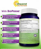 aSquared Nutrition DIM Supplement 300mg Per Serving Plus BioPerine - 200 Veggie Capsules - Diindolylmethane DIM Max Strength Pills to Support Estrogen Metabolism & Balance, Menopause, Hormonal Acne