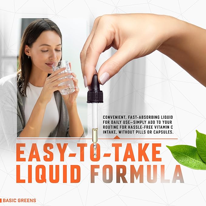 Liposomal Vitamin C Liquid – High Absorption Immune Support & Antioxidant Boost | Advanced Liposomal Delivery, Non-GMO, Vegan-Friendly Vitamin C Supplement, 4 Fl Oz