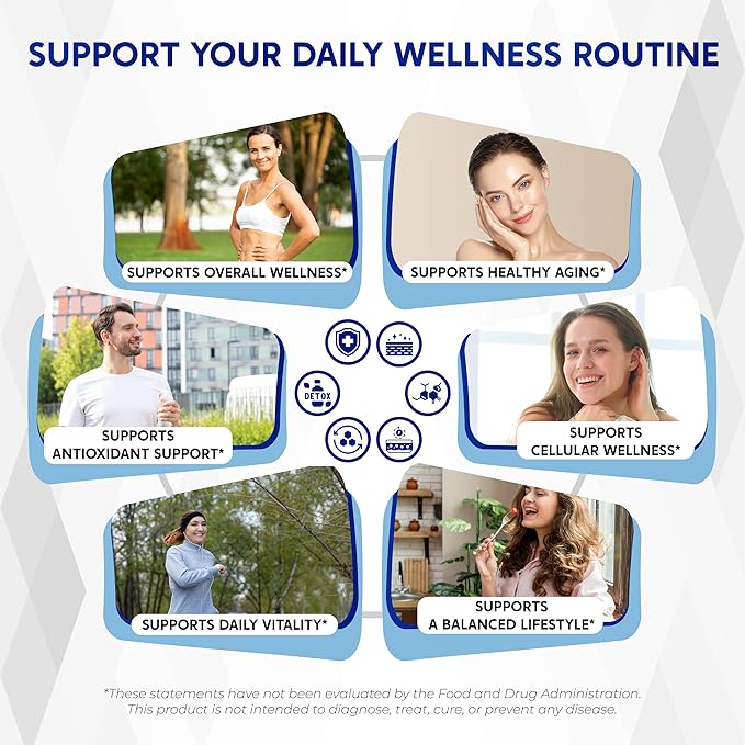 Glutathione, Vitamin C, Glycine, Alpha Lipoic Acid & Milk Thistle – Support Immunity & Radiant Skin – 150 Capsules