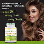 Organic Veda Amla Capsules - 1500mg, 300 Capsules - Natural Vitamin C Supplement with Antioxidants, Polyphenol for Immunity, Skin Glow & Hair Growth - Single Origin Premium Organic Amla Fruit Powder