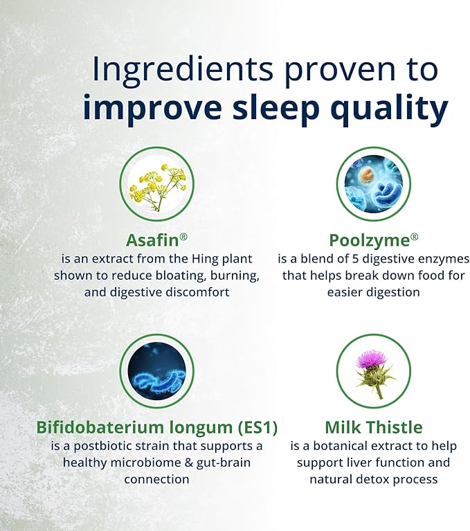 Metagenics UltraFlora Night Rest & Digest Postbiotic - Postbiotic Capsules - Digestive Enzymes & Botanical Extracts - Nighttime Formula to Support Gut-Brain Connection & Restful Sleep - 30 Capsules
