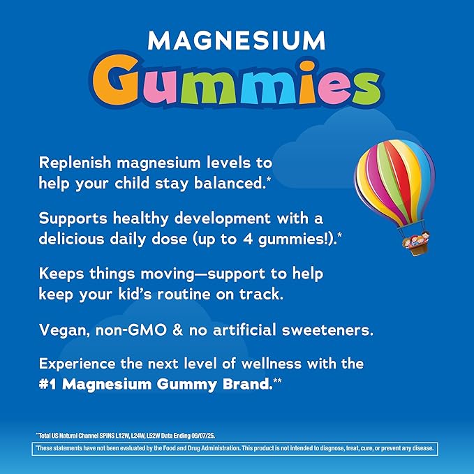 Natural Vitality Calm, Magnesium Citrate Kids Supplement, Stress Relief Gummies, Supports a Healthy Response to Stress, Gluten Free, Vegan, Sweet Citrus, 120 Gummies