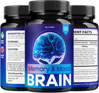 (5 Pack) Memory Mood and Brain Capsules - Official Daily Support Brain Health Supplement Pills Advanced Formula, Memory & Mood Brain & Memory Focus Reviews, 300 Capsules for 5 Months
