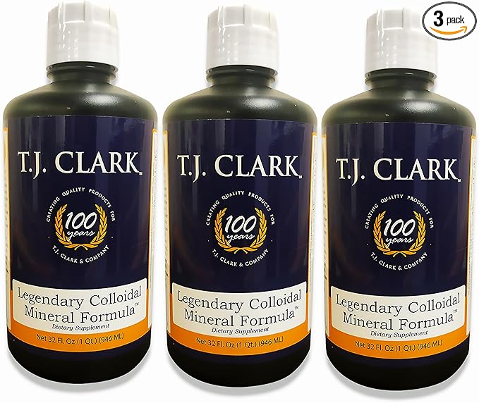 T.J. Clark Legendary Colloidal Mineral Formula 32 fl. oz. (3 Pack) by T.J. Clark