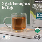 J Mac Botanicals, Organic Lemongrass Tea Bags (50 Count) - Certified by Organic Certifiers, Inc. - Quality Tea From Nile Valley, Egypt, Packaged in the USA