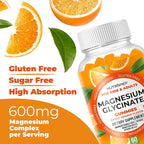 NutraPep Magnesium Glycinate Gummies for Kids & Adults Women & Men - Sugar Free Gluten Free Non-GMO Vegan Chewable Supplement (2 Pack)