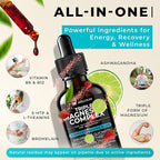 Triple Magnesium Complex Liquid Drops - Magnesium Glycinate Supplement with L-Threonate, Taurate - Ashwagandha, L-Theanine, 5-HTP, Vitamins B6, B12, Bromelain, Inositol for Mineral Balance