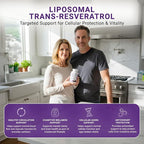 Liposomal Trans Resveratrol 500mg, 60 Vegan Capsules to Support Cellular Health, Antioxidant Activity & Overall Wellness - Non-GMO Trans Resveratrol Supplement for Daily Vitality