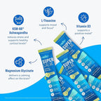 Nello Supercalm Powdered Drink Mix, Cortisol Reducer and Sleep Aid Supplement, L Theanine, Ksm-66 Ashwagandha, Magnesium Glycinate, Vitamin D 3, No Sugar, Non GMO, On The Go, 20 Ct, Honeydew Melon