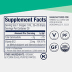 Vimergy USDA Organic Liquid Vitamin B12 Supplement 2500 mcg, Methylcobalamin & Adenosylcobalamin Fast-Absorbing Energy Support, Vegan, Non-GMO B12 Vitamins for Women & Men 30 Serving (30 mL)