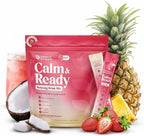 Calm and Ready Powder Drink Mix, with Magnesium Glycinate, Ashwagandha KSM 66, L Theanine, and Tart Cherry, Relaxation Support Supplement, Strawberry Pina Colada, 20 Travel Packets