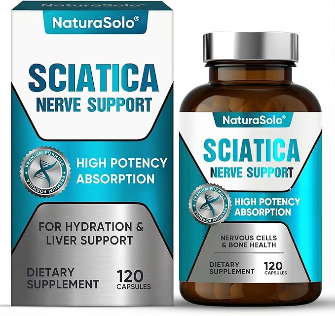 Sciatic Nerve & Discomfort Supplement - Nerve Savior for Neuropathy, 120 Capsules Featuring Alpha Lipoic Acid 300mg & Vitamin B Complex for Targeted Comfort