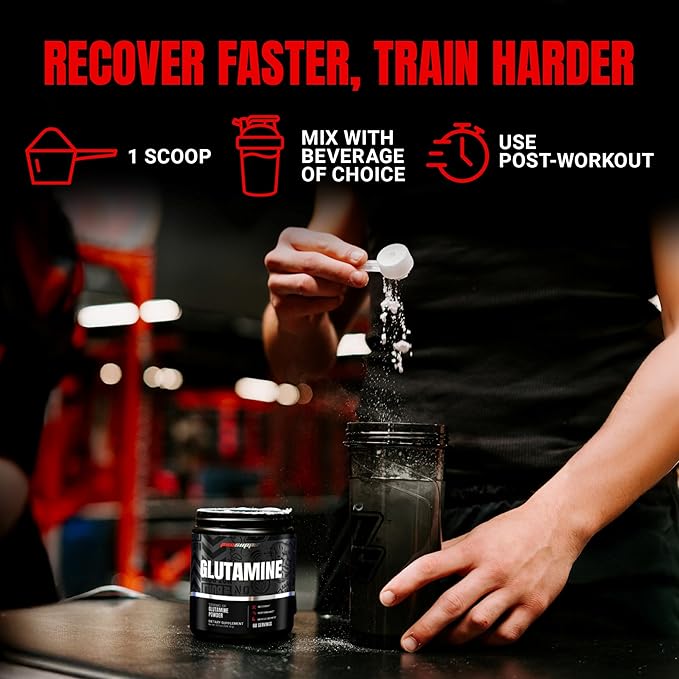 ProSupps Glutamine Powder for Men & Women - 5000mg L-Glutamine Workout Supplement for Muscle Recovery, Immune Support & Gut Health - Zero Sugar & Carbs, Gluten-Free - Unflavored, 60 Serving