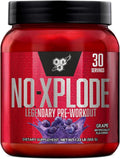 BSN N.O.-XPLODE Pre Workout Powder, Energy Supplement for Men and Women with Creatine and Beta-Alanine, Grape, 30 Servings, 1.2 Pound (Packaging May Vary)